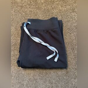 Small TALL Black Livingston Figs Scrub Pants